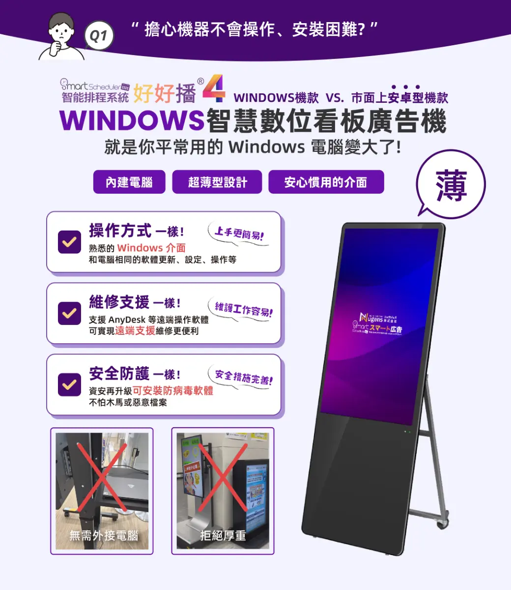 擔心機器不會操作、安裝困難?