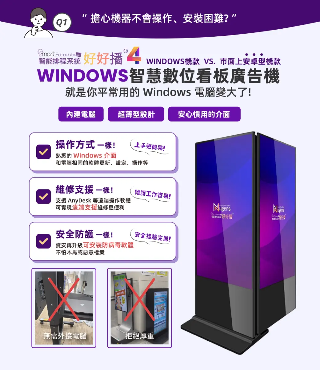 擔心機器不會操作、安裝困難?