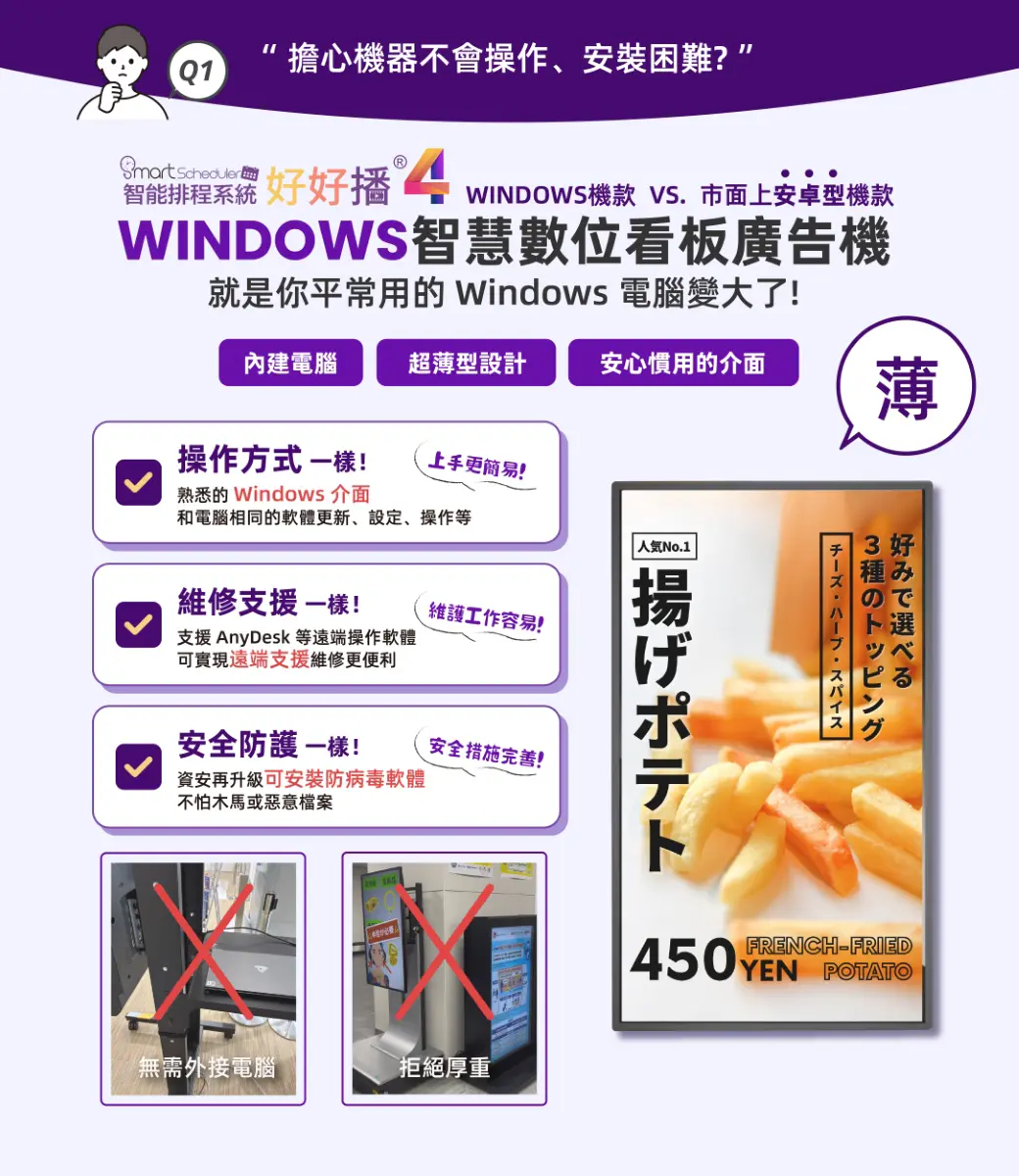 擔心機器不會操作、安裝困難?