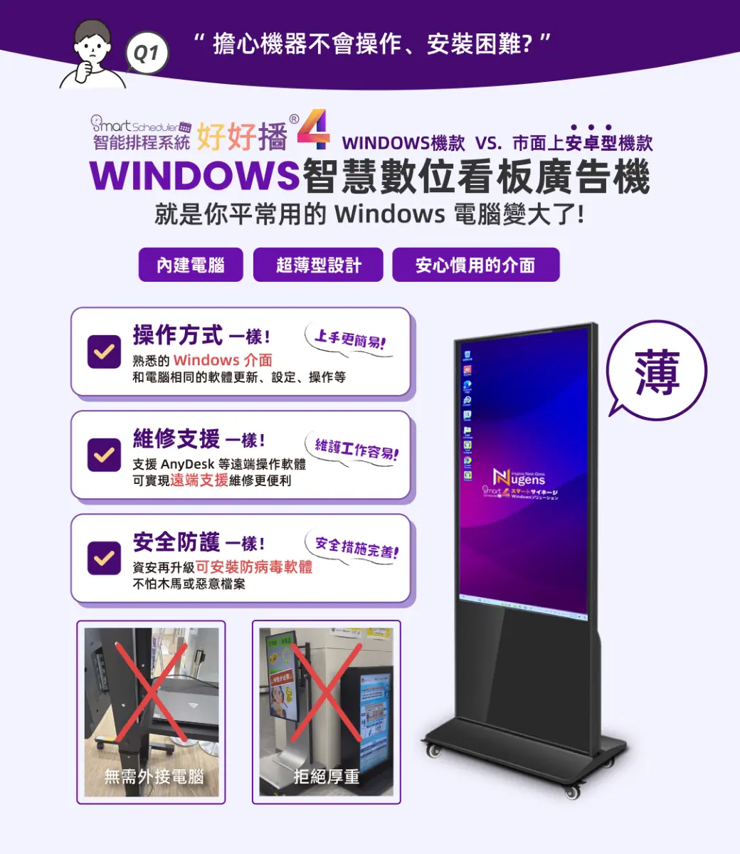 擔心機器不會操作、安裝困難?