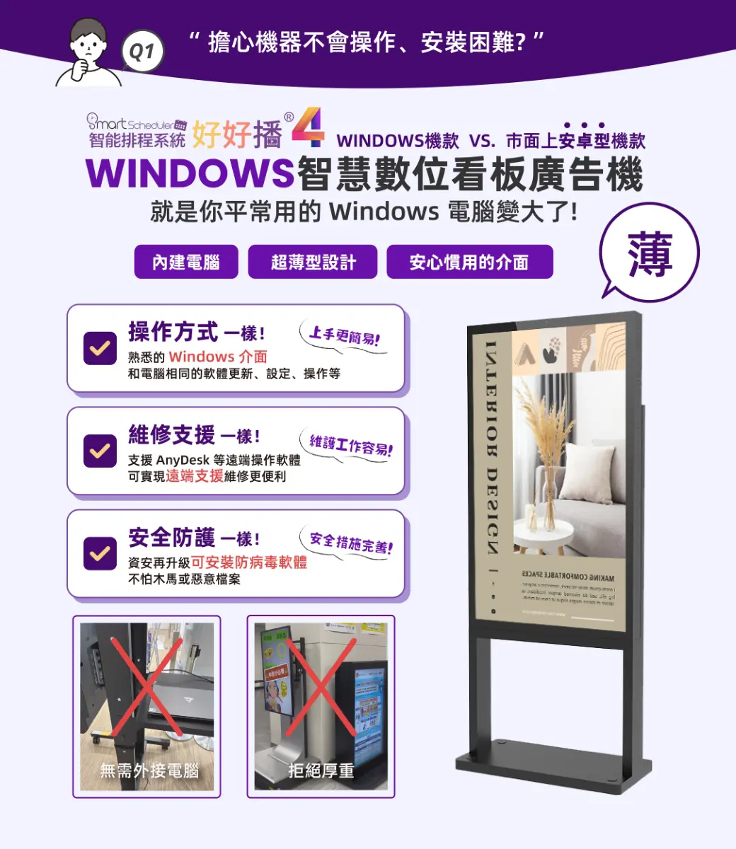 擔心機器不會操作、安裝困難?